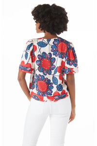 Meredith Top- Nantucket Floral