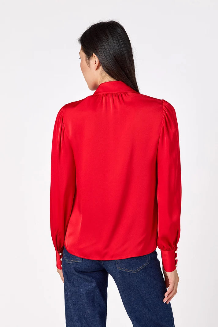 Leland Blouse in Ruby Red