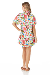 Betts Dress- Botanical Garden White