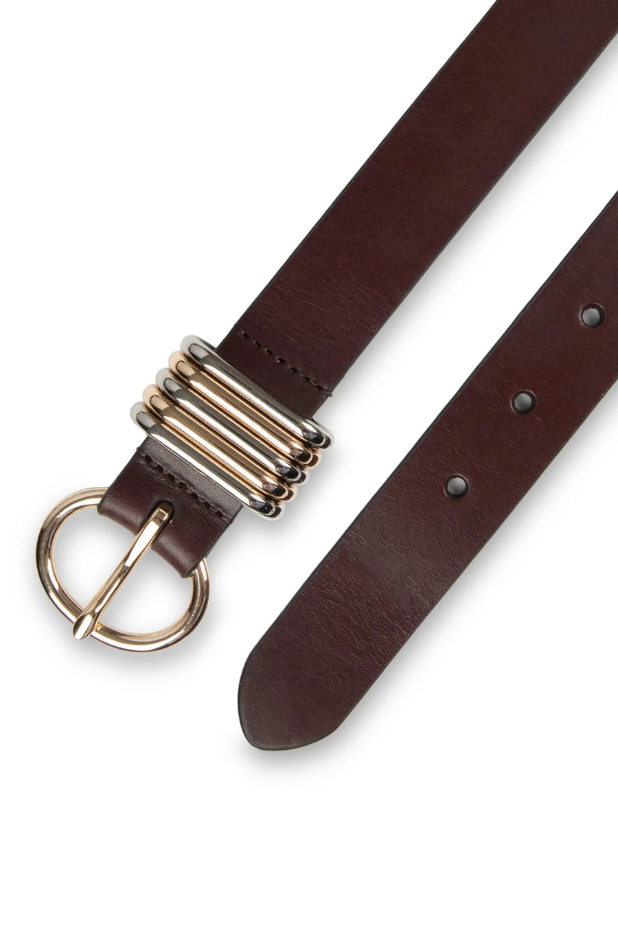 Brea 1/25 in Harness Belt W/ Mixed Loops in Brown