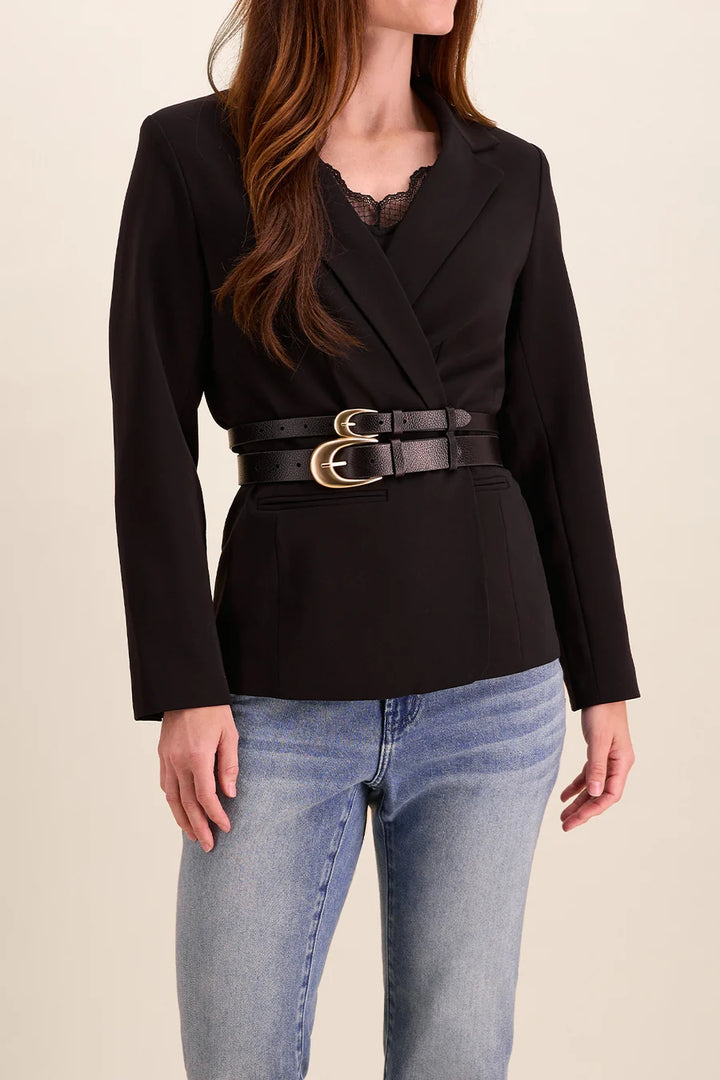 Lori 1 in. &amp; 1.25 in. Double Belt in Black