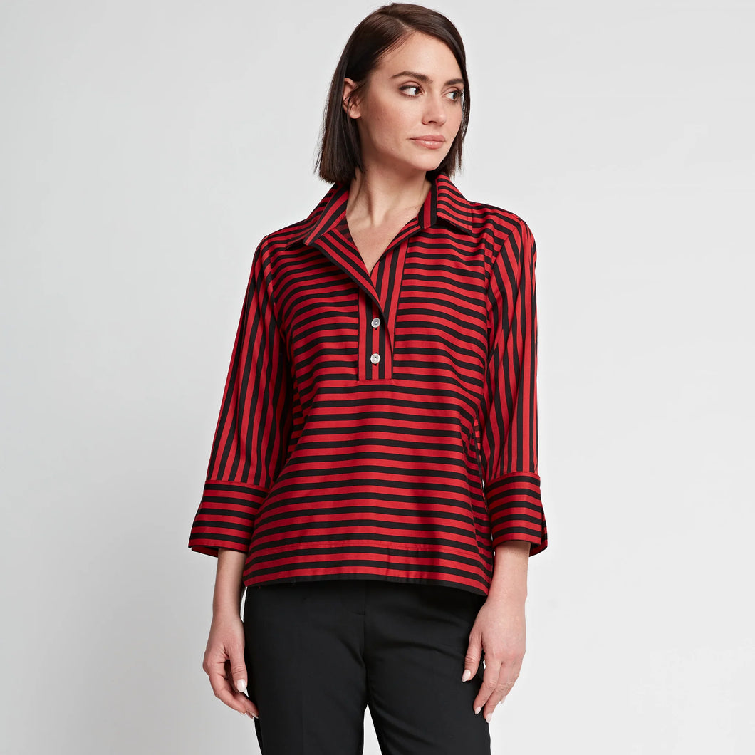 3/4 Sleeve Aileen - Red/Black