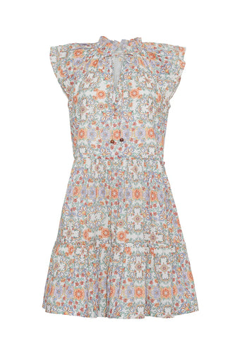 Aimee Dress - Geo Peach