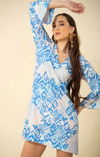 V Neck Dress- Blue