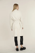 Vegan Suede Trench Coat - Creme