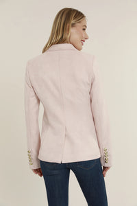 Vegan Suede Blazer - Pink