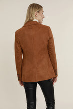 Vegan Suede Blazer - Rust