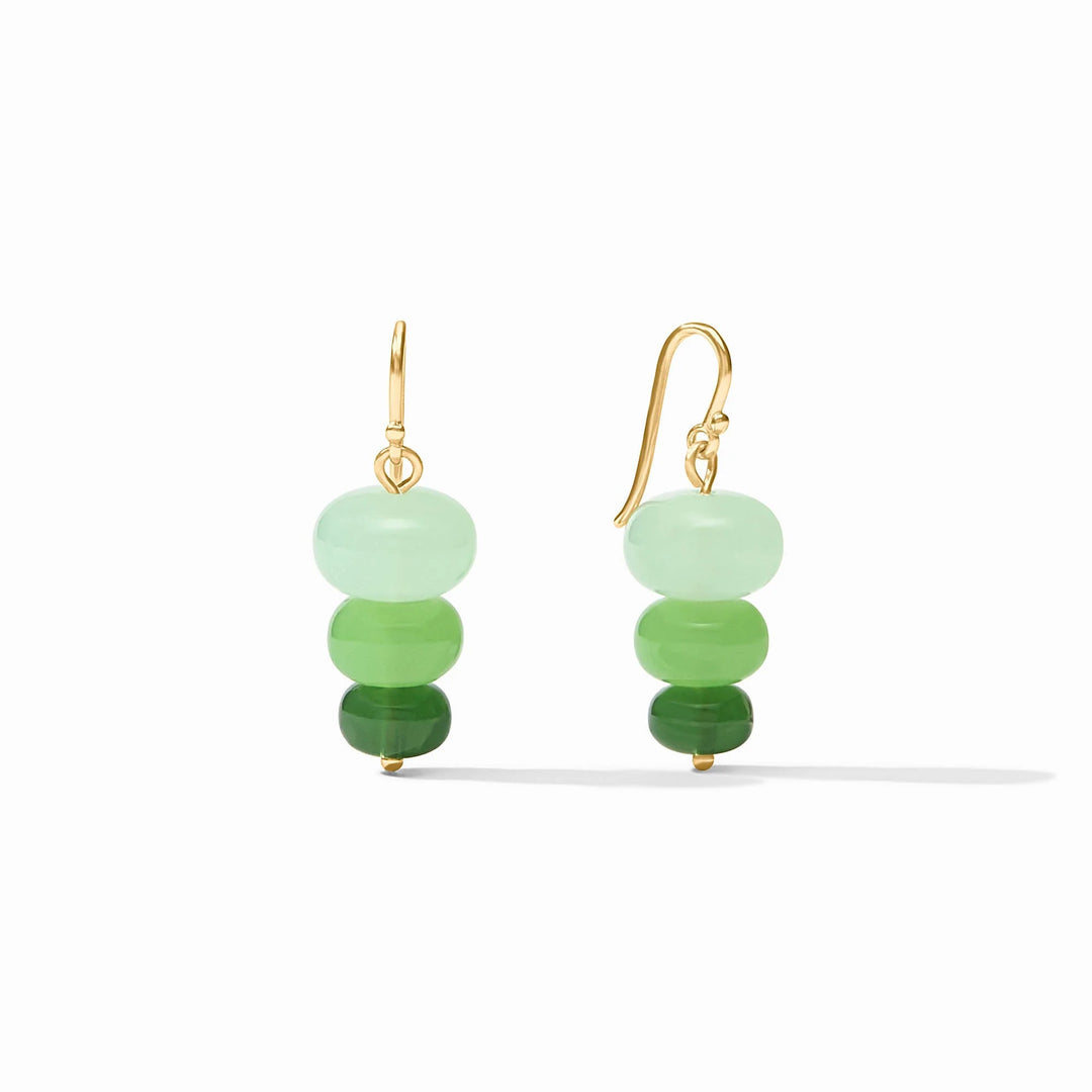 Julie Vos Amalfi Demi Earring in Green Apple Multi acetate and 24K gold plate, French wire, 1.3 inches