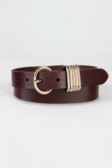 Brea 1/25 in Harness Belt W/ Mixed Loops in Brown