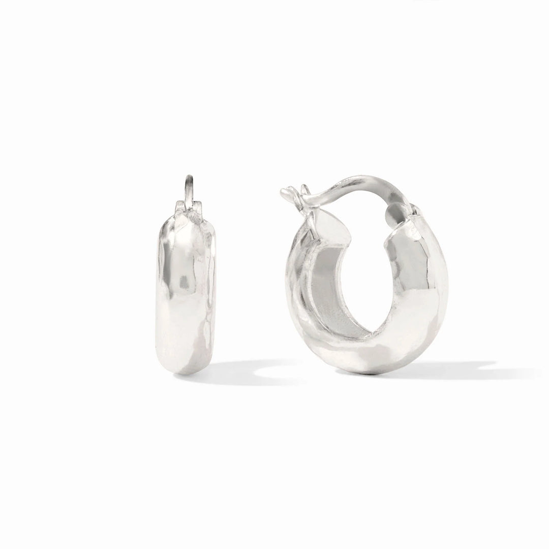 Julie Vos Catalina 2-in-1 Earring styled in alternate wear configuration, pure silver plate