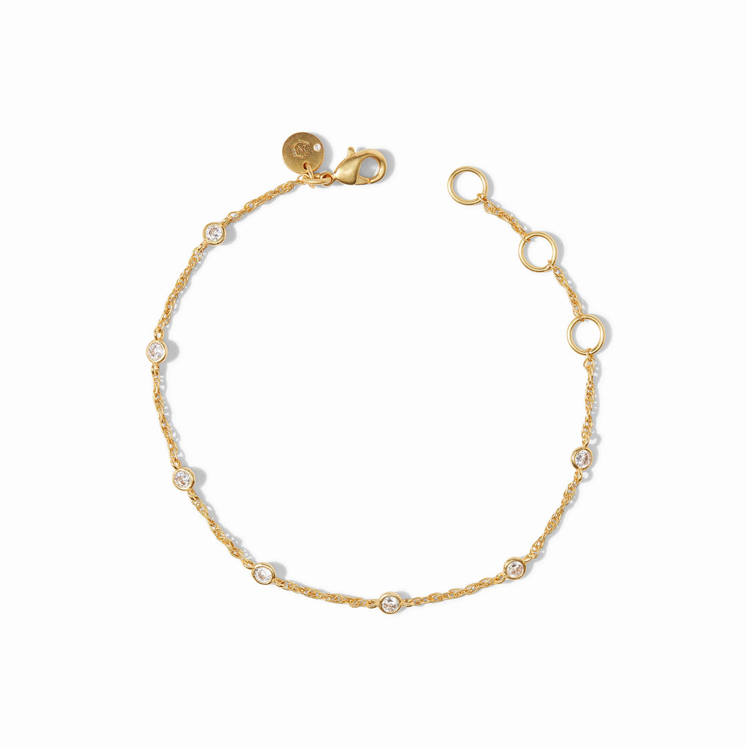 Julie Vos Celeste Delicate Bracelet, adjustable at 6.25, 6.75, and 7.25 inch lengths visible