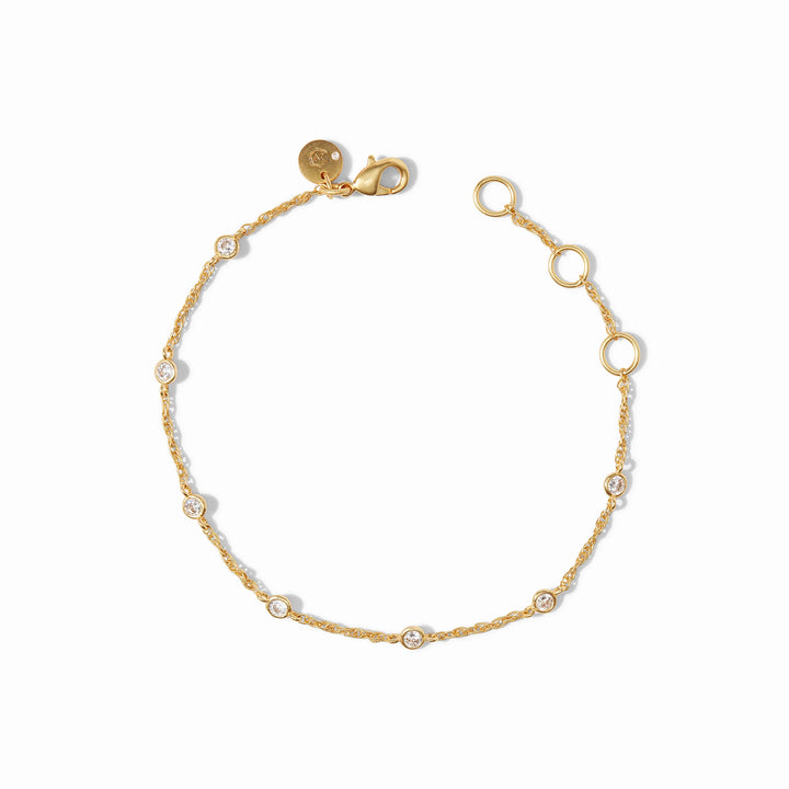 Julie Vos Celeste Delicate Bracelet, adjustable at 6.25, 6.75, and 7.25 inch lengths visible