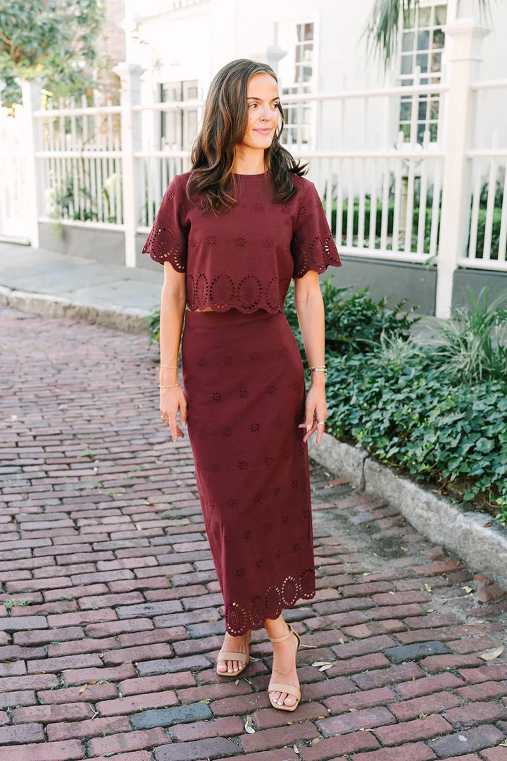 Nova Skirt in Merlot