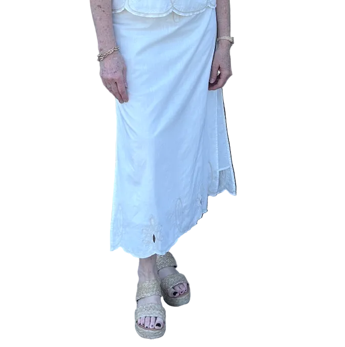 White Skirt on Model