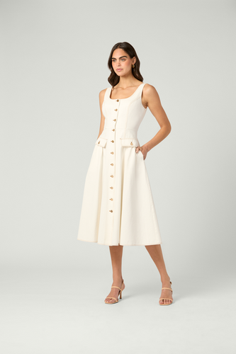 Belle Dress - Ivory