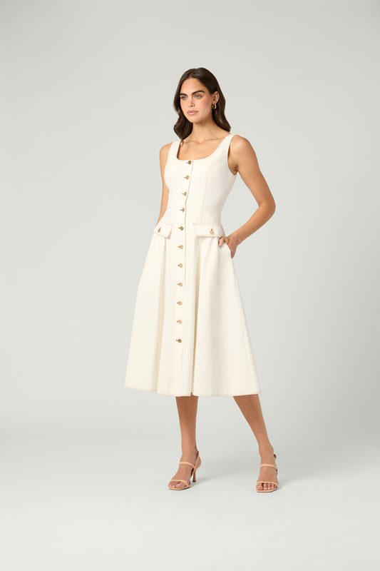 Belle Dress - Ivory