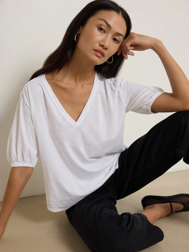 Edie Shirred Shoulder Top