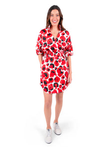 Palmer Dress - Red Cheetah