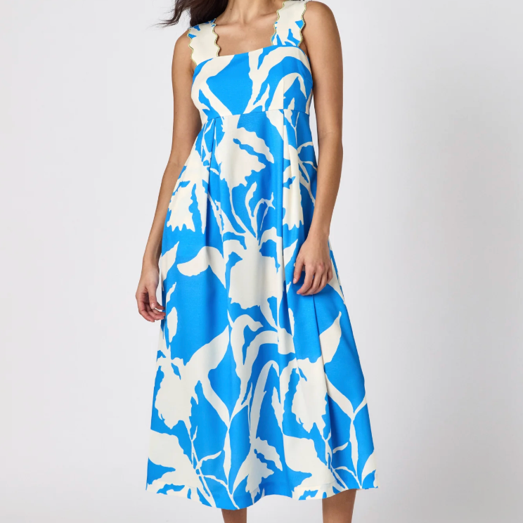 Evie Dress - Blue Fern