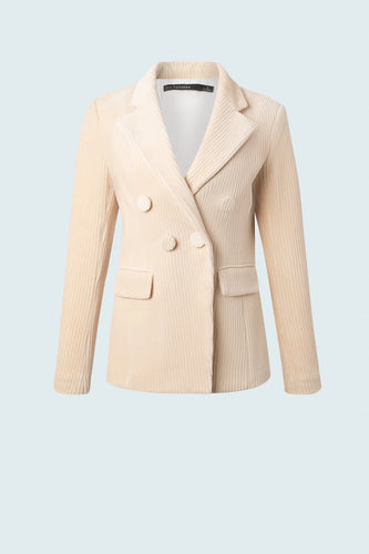 Corduroy Fitted Jacket - Bone