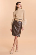Skyler Vegan Leather Skirt - Coffee
