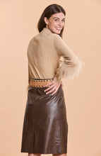 Skyler Vegan Leather Skirt - Coffee