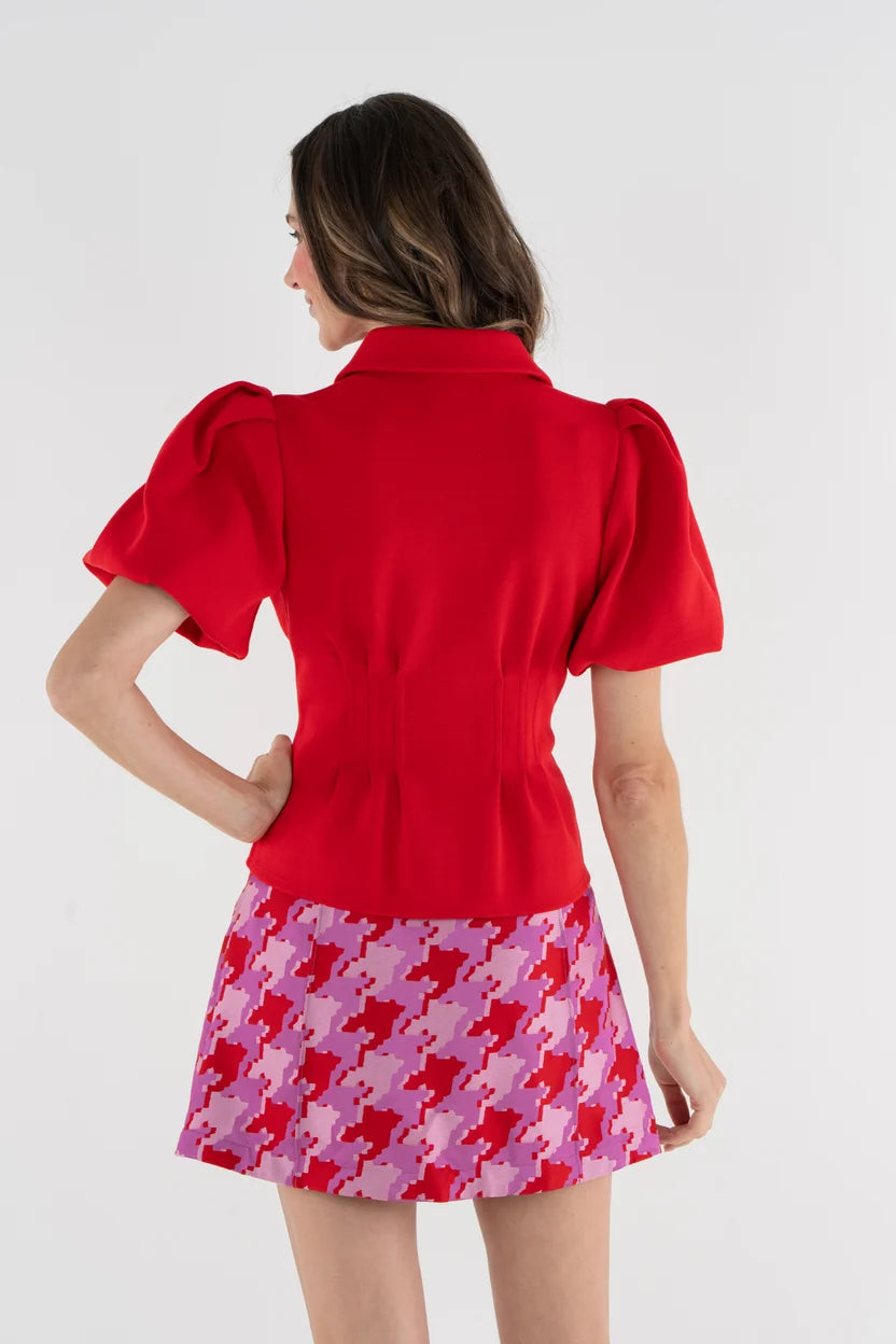 Britt Top in Ruby