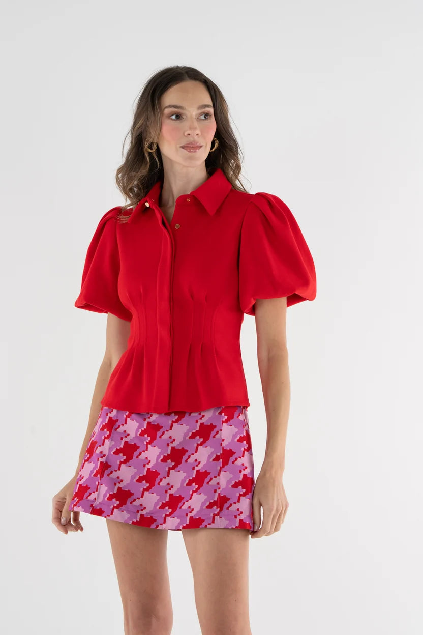 Britt Top in Ruby