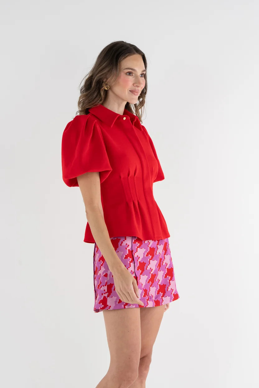 Britt Top in Ruby