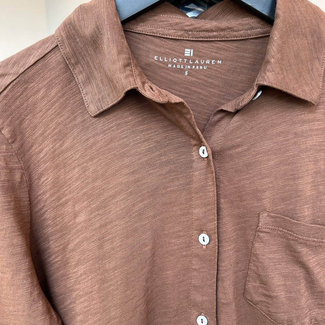 Chocolate Brown Button Front Shirt