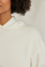 Kokomo - beach fleece cut off hoodie bright ivory