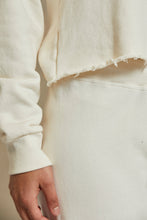 Kokomo - beach fleece cut off hoodie bright ivory