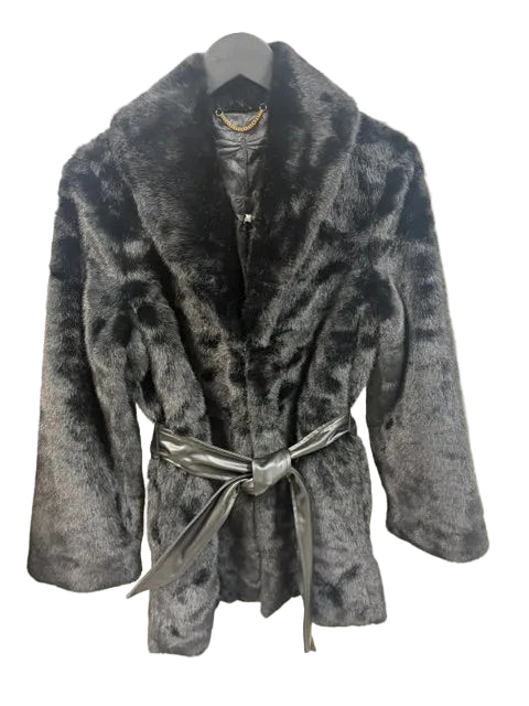 Evie Faux Fur Jacket in Black
