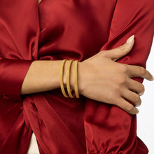 Beaded Eternity Bangle - Cabochon Gold