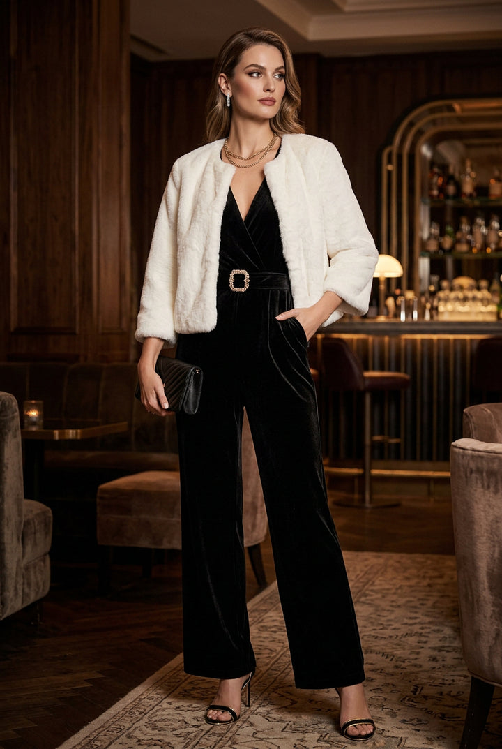 Aspen Faux Fur Solid in Ivory