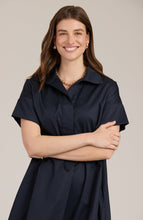 Addie Midi Shirt Dress - Navy