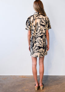 Everything Short Sleeve Dress - Damask