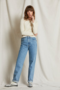 Foxx Ribbed Long Sleeve Tee - Sugar
