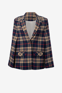 Plaid Cape - Navy Plaid