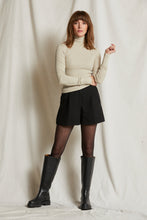 Hayden Luxe Rib Turtle Neck - Heather Oatmeal