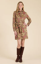 Ziva Faux Suede Leaf Dress - Multi