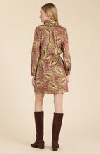Ziva Faux Suede Leaf Dress - Multi