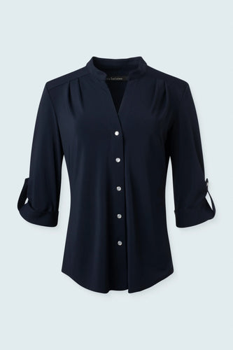 Shirt with snaps- Navy