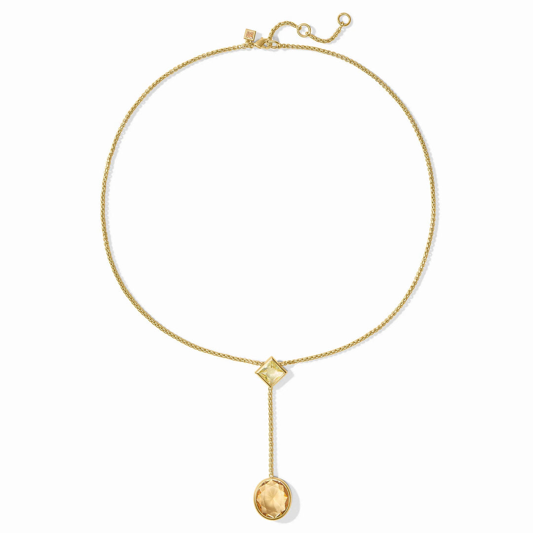 Julie Vos Jolie Lariat Necklace, adjustable at 18, 19, and 20 inch lengths, lobster clasp and full lariat silhouette visible