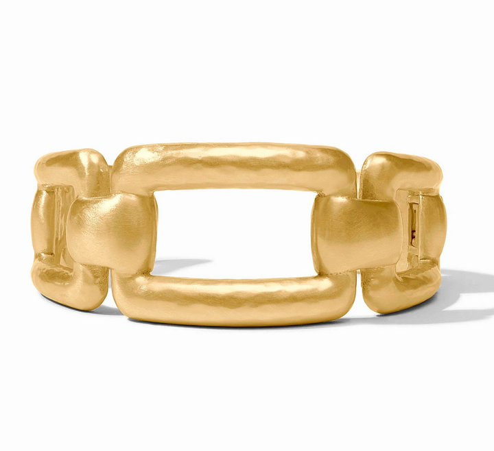 Julie Vos Sahara Cuff Bracelet, front-facing product view showing full chain-link silhouette