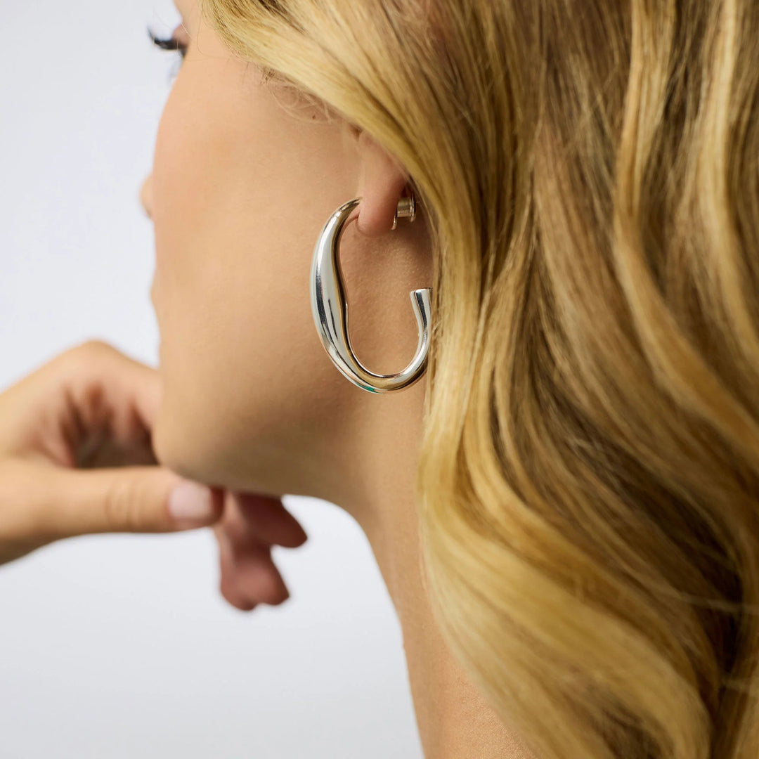 Silver Laguna Hoop Earring