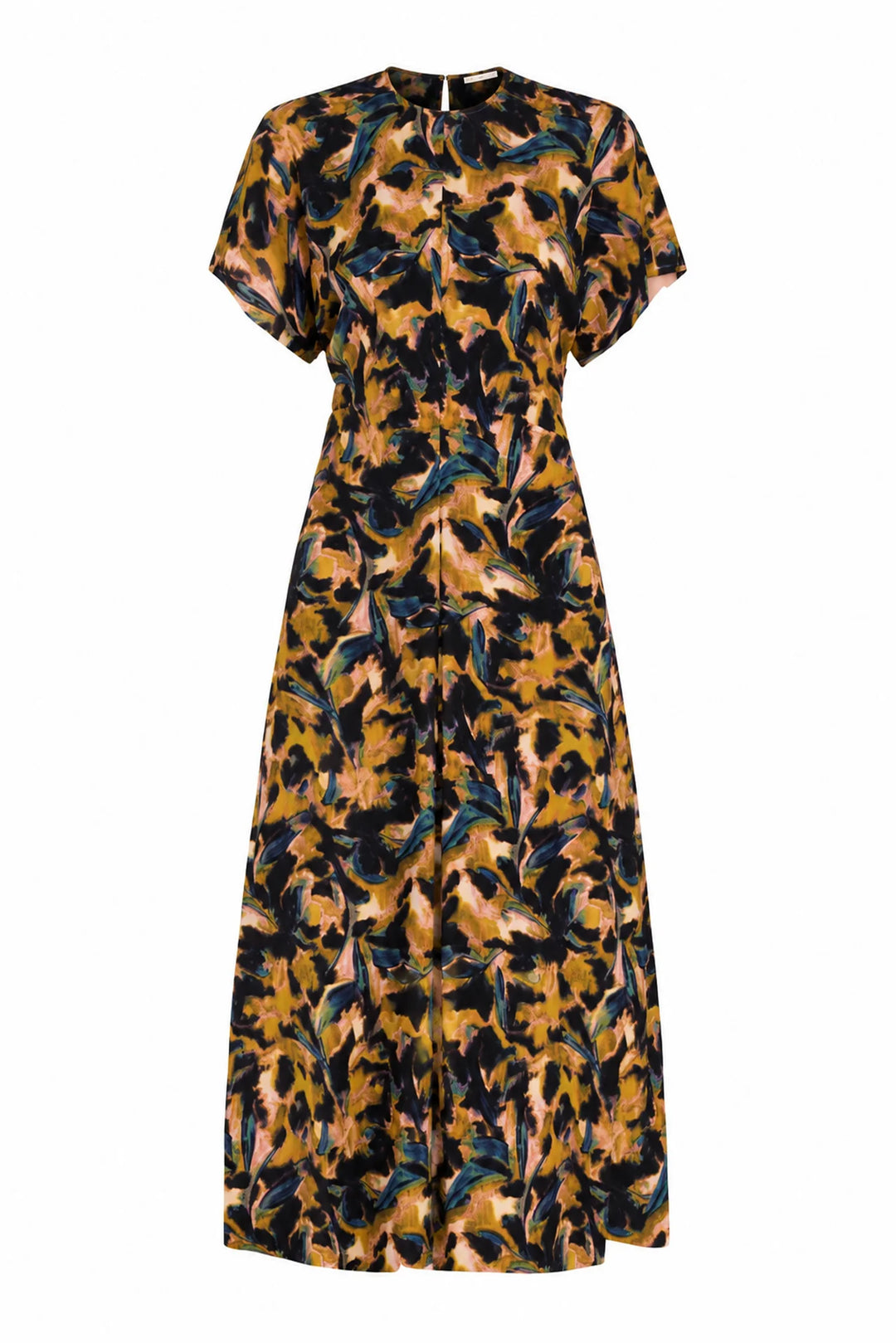 Marie Oliver Kamari Dress, Mellow print, flat product shot showing full silhouette without model.