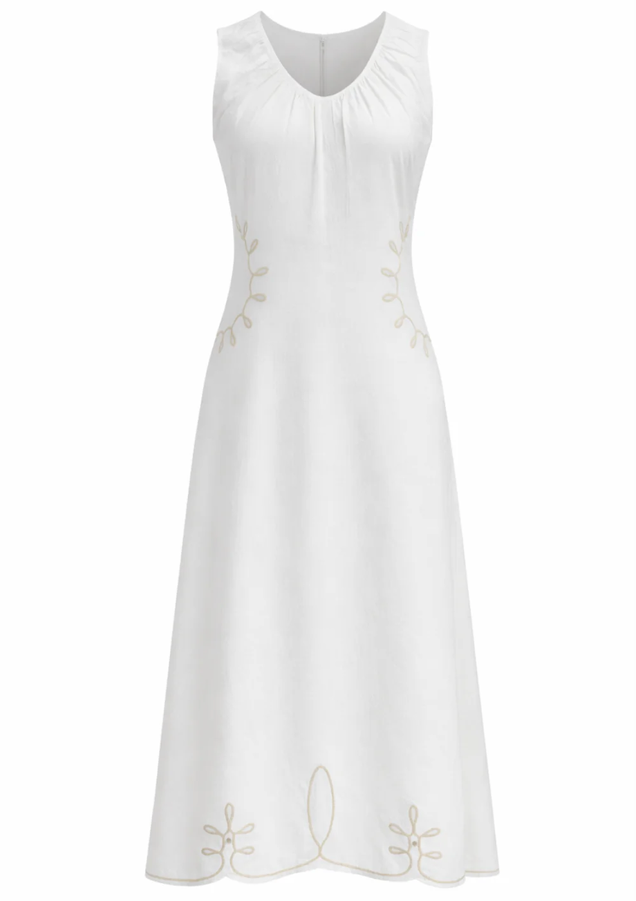White Embroidered Dress