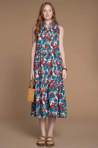 Ro Long Dress - Abstract Florals