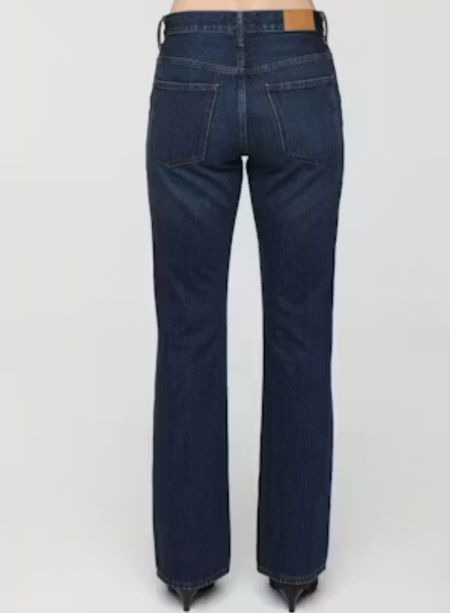 Pistola Dakota High Rise Authentic Bootcut jeans in Skyscraper wash, back view, showing five-pocket construction and bootcut flare.